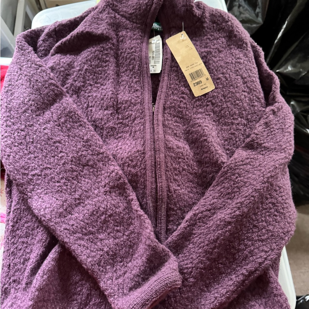 L.L. Bean Grape Textured Jacket - Picture 2 of 2
